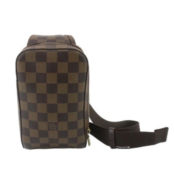 Auth LOUIS VUITTON Geronimo Damier belt bag / sling bag / fanny pack brn checker - Picture 2 of 10